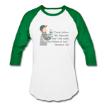 Fishers of Men - Baseball T-Shirt - white/kelly green