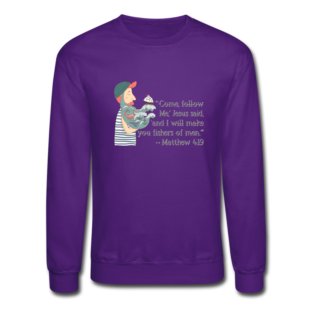 Fishers of Men - Crewneck Sweatshirt - purple