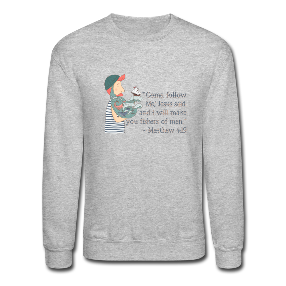 Fishers of Men - Crewneck Sweatshirt - heather gray