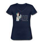 Fishers of Men - Women's V-Neck T-Shirt - navy