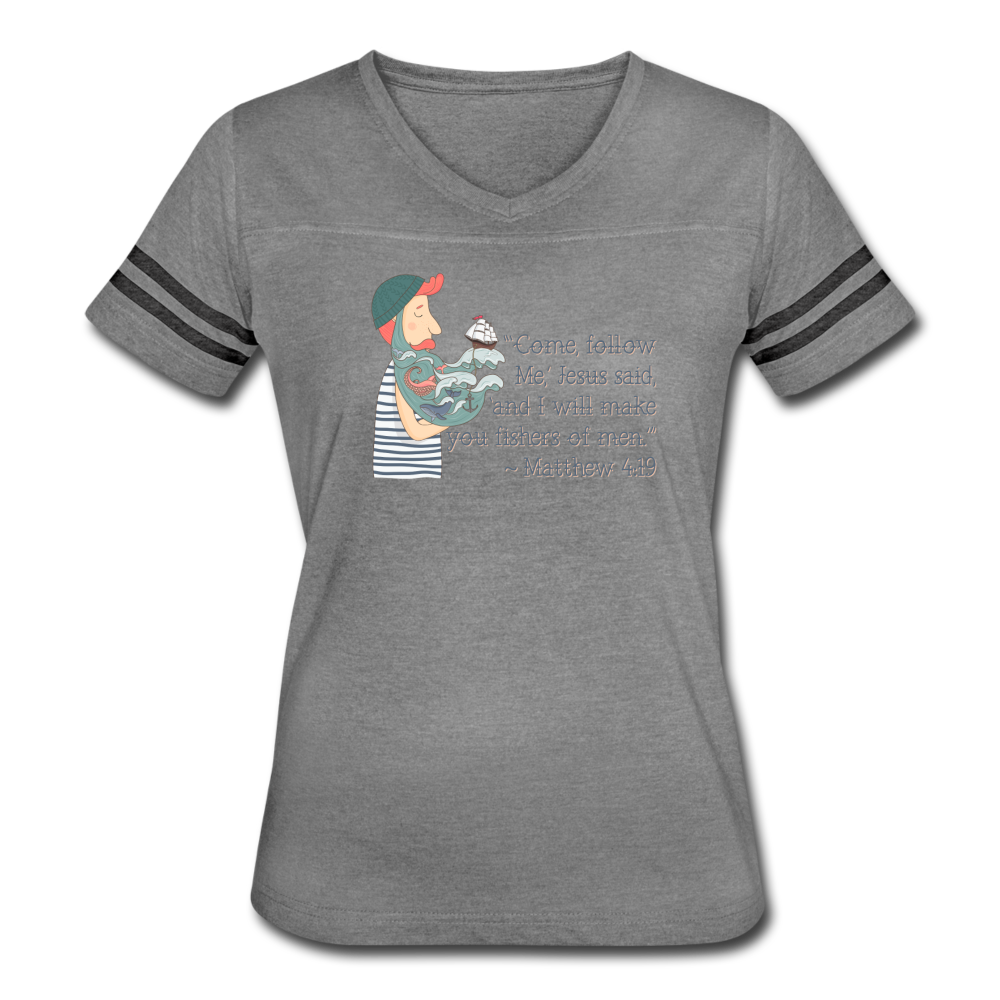 Fishers of Men - Women’s Vintage Sport T-Shirt - heather gray/charcoal