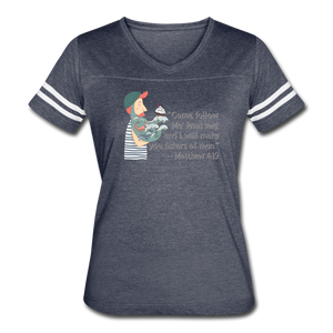 Fishers of Men - Women’s Vintage Sport T-Shirt - vintage navy/white