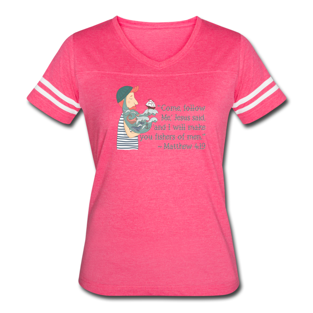 Fishers of Men - Women’s Vintage Sport T-Shirt - vintage pink/white