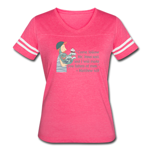 Fishers of Men - Women’s Vintage Sport T-Shirt - vintage pink/white