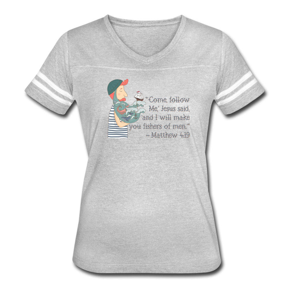 Fishers of Men - Women’s Vintage Sport T-Shirt - heather gray/white