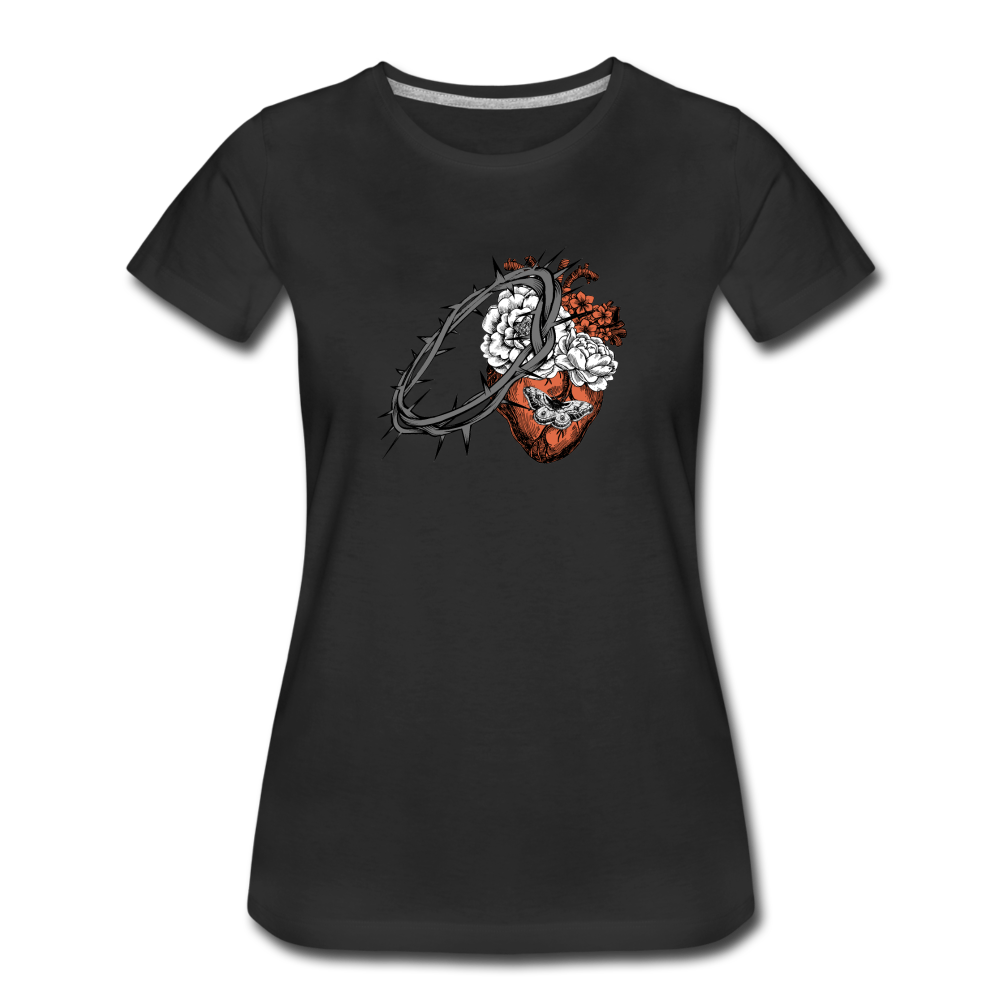 Heart for the Savior - Women’s Premium T-Shirt - black