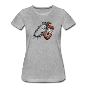 Heart for the Savior - Women’s Premium T-Shirt - heather gray