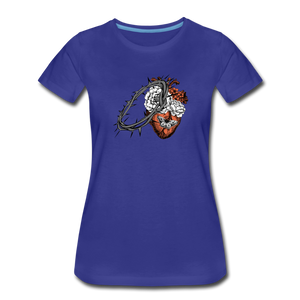 Heart for the Savior - Women’s Premium T-Shirt - royal blue