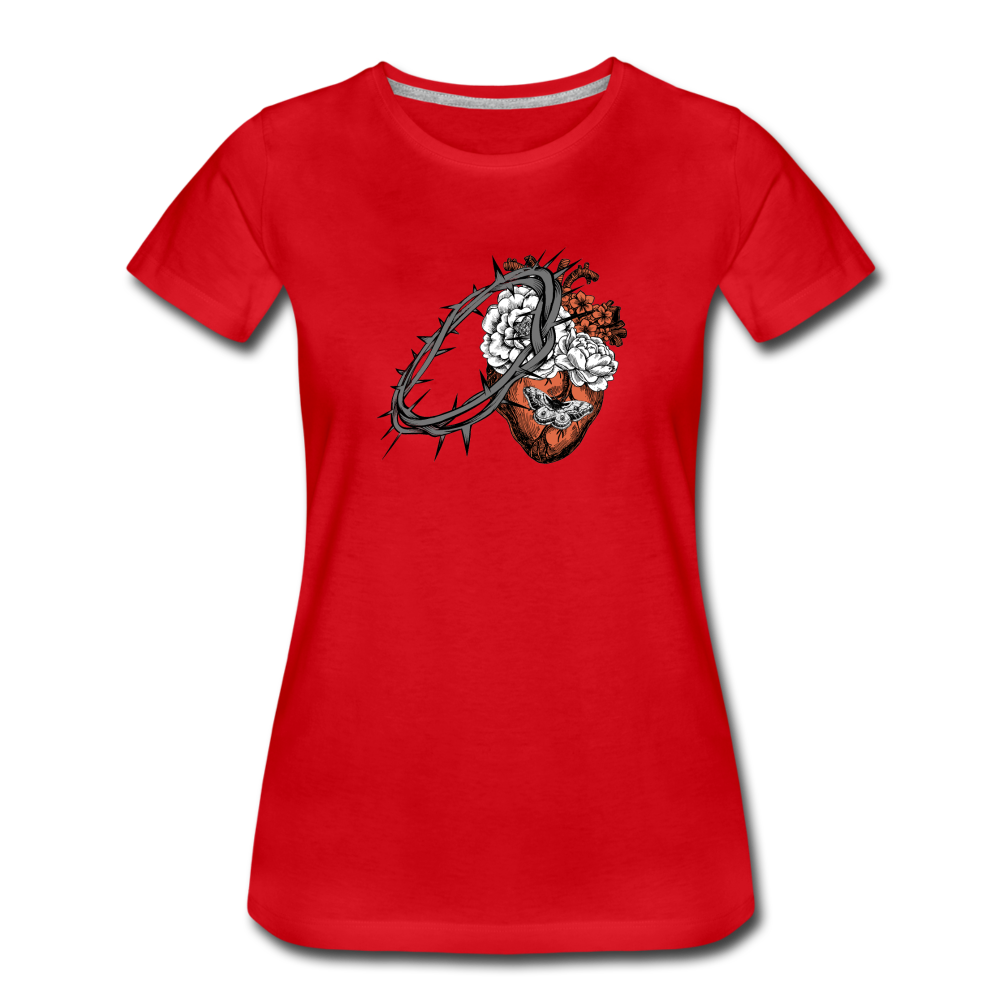Heart for the Savior - Women’s Premium T-Shirt - red