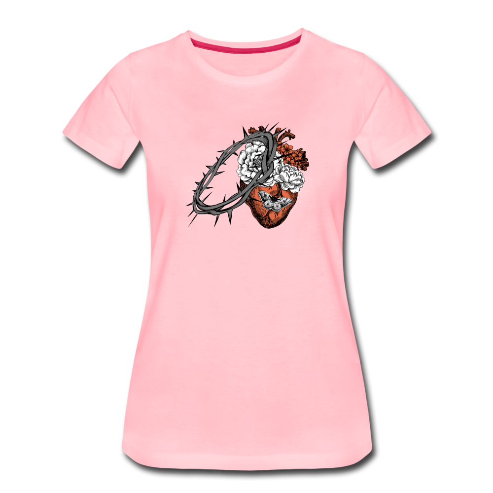 Heart for the Savior - Women’s Premium T-Shirt - pink