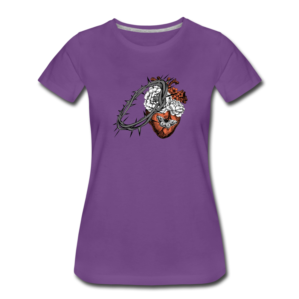 Heart for the Savior - Women’s Premium T-Shirt - purple