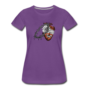 Heart for the Savior - Women’s Premium T-Shirt - purple