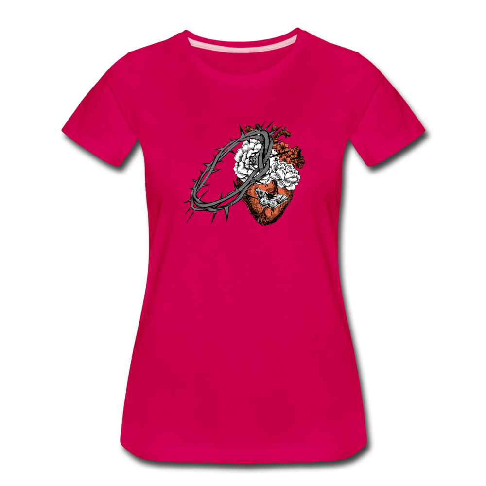 Heart for the Savior - Women’s Premium T-Shirt - dark pink