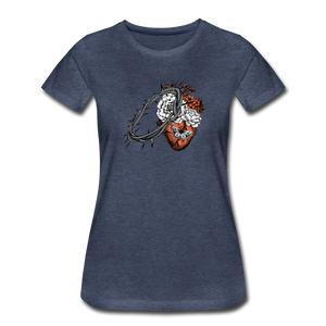 Heart for the Savior - Women’s Premium T-Shirt - heather blue
