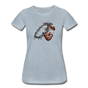 Heart for the Savior - Women’s Premium T-Shirt - heather ice blue