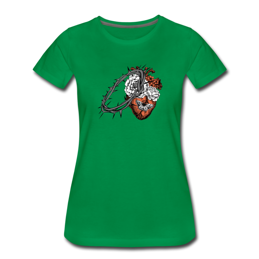 Heart for the Savior - Women’s Premium T-Shirt - kelly green