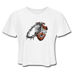 Heart for the Savior - Women's Cropped T-Shirt - white