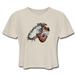 Heart for the Savior - Women's Cropped T-Shirt - dust