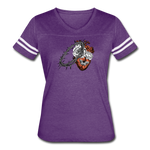Heart for the Savior - Women’s Vintage Sport T-Shirt - vintage purple/white