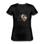 Heart for the Savior - Women's V-Neck T-Shirt - black