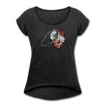 Heart for the Savior - Women's Roll Cuff T-Shirt - heather black