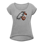 Heart for the Savior - Women's Roll Cuff T-Shirt - heather gray