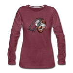 Heart for the Savior - Women's Premium Long Sleeve T-Shirt - heather burgundy