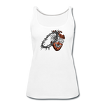 Heart for the Savior - Women’s Premium Tank Top - white
