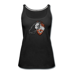 Heart for the Savior - Women’s Premium Tank Top - black