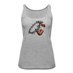Heart for the Savior - Women’s Premium Tank Top - heather gray