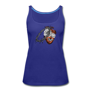Heart for the Savior - Women’s Premium Tank Top - royal blue