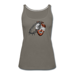 Heart for the Savior - Women’s Premium Tank Top - asphalt gray