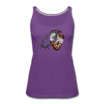 Heart for the Savior - Women’s Premium Tank Top - purple