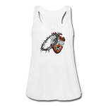 Heart for the Savior - Women's Flowy Tank Top - white