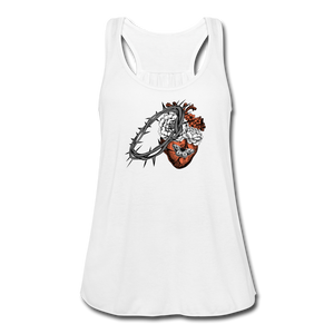Heart for the Savior - Women's Flowy Tank Top - white