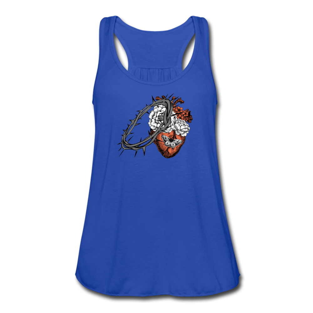 Heart for the Savior - Women's Flowy Tank Top - royal blue