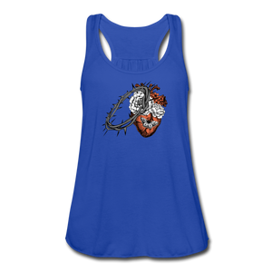 Heart for the Savior - Women's Flowy Tank Top - royal blue