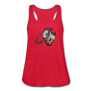 Heart for the Savior - Women's Flowy Tank Top - red