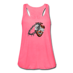 Heart for the Savior - Women's Flowy Tank Top - neon pink