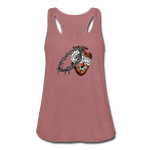 Heart for the Savior - Women's Flowy Tank Top - mauve