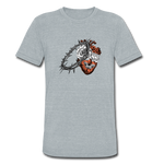 Heart for the Savior - Unisex Tri-Blend T-Shirt - heather gray