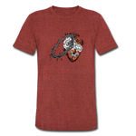 Heart for the Savior - Unisex Tri-Blend T-Shirt - heather cranberry