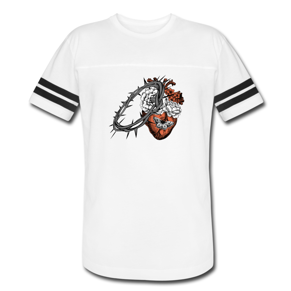 Heart for the Savior - Vintage Sport T-Shirt - white/black