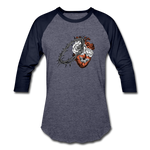 Heart for the Savior - Baseball T-Shirt - heather blue/navy