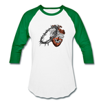 Heart for the Savior - Baseball T-Shirt - white/kelly green