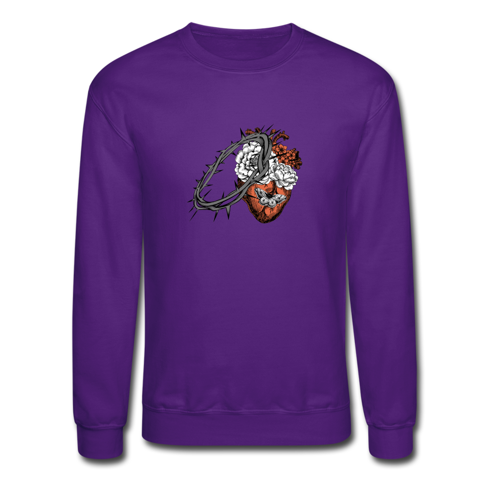 Heart for the Savior - Crewneck Sweatshirt - purple