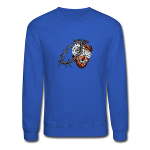 Heart for the Savior - Crewneck Sweatshirt - royal blue