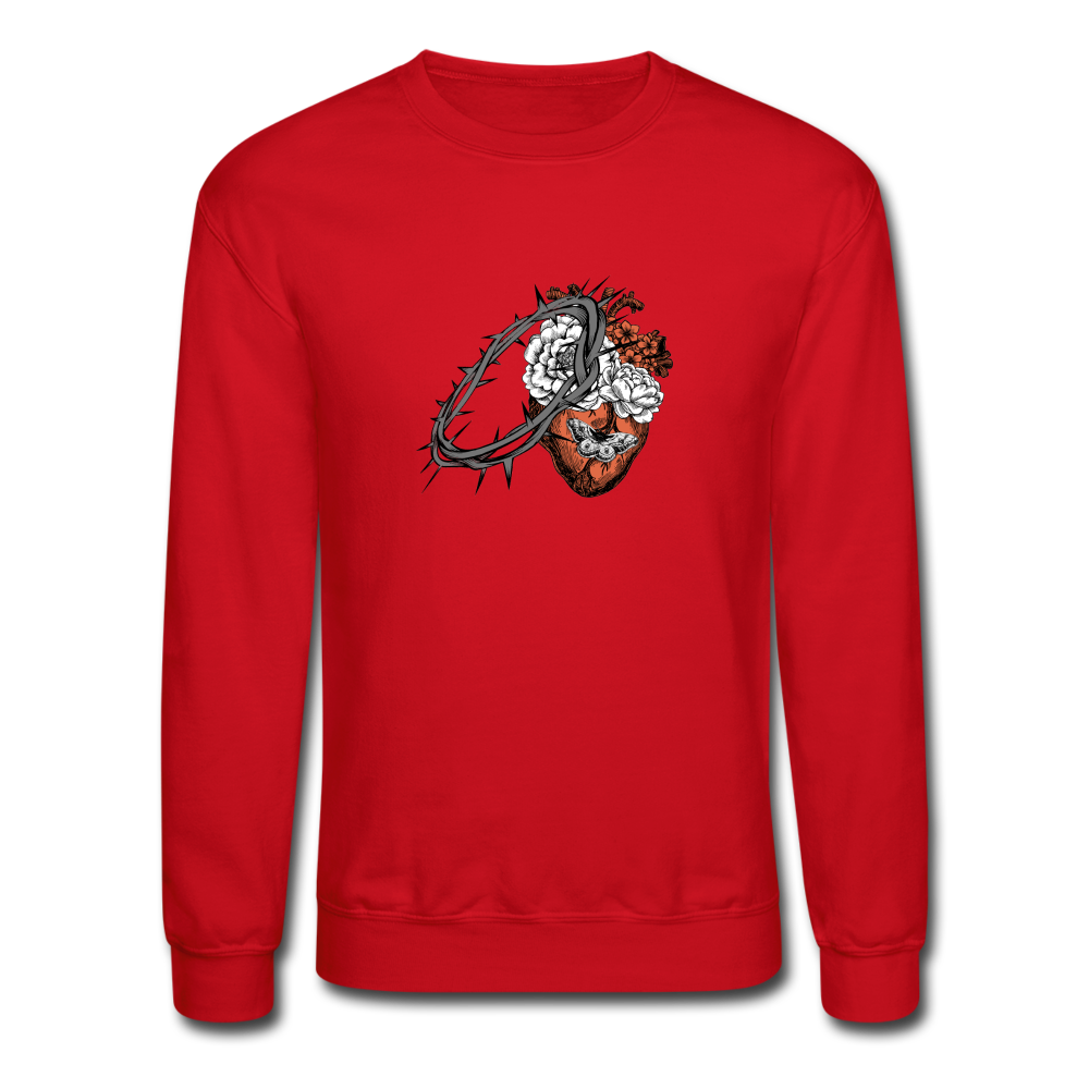Heart for the Savior - Crewneck Sweatshirt - red