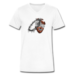 Heart for the Savior - Men's V-Neck T-Shirt - white