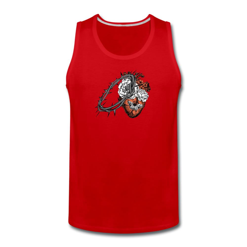 Heart for the Savior - Men’s Premium Tank - red